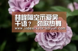 林峰隔空示爱吴千语? 劲歌热舞大晒身材引尖叫‘开云官方平台’(图1) 开云官方平台